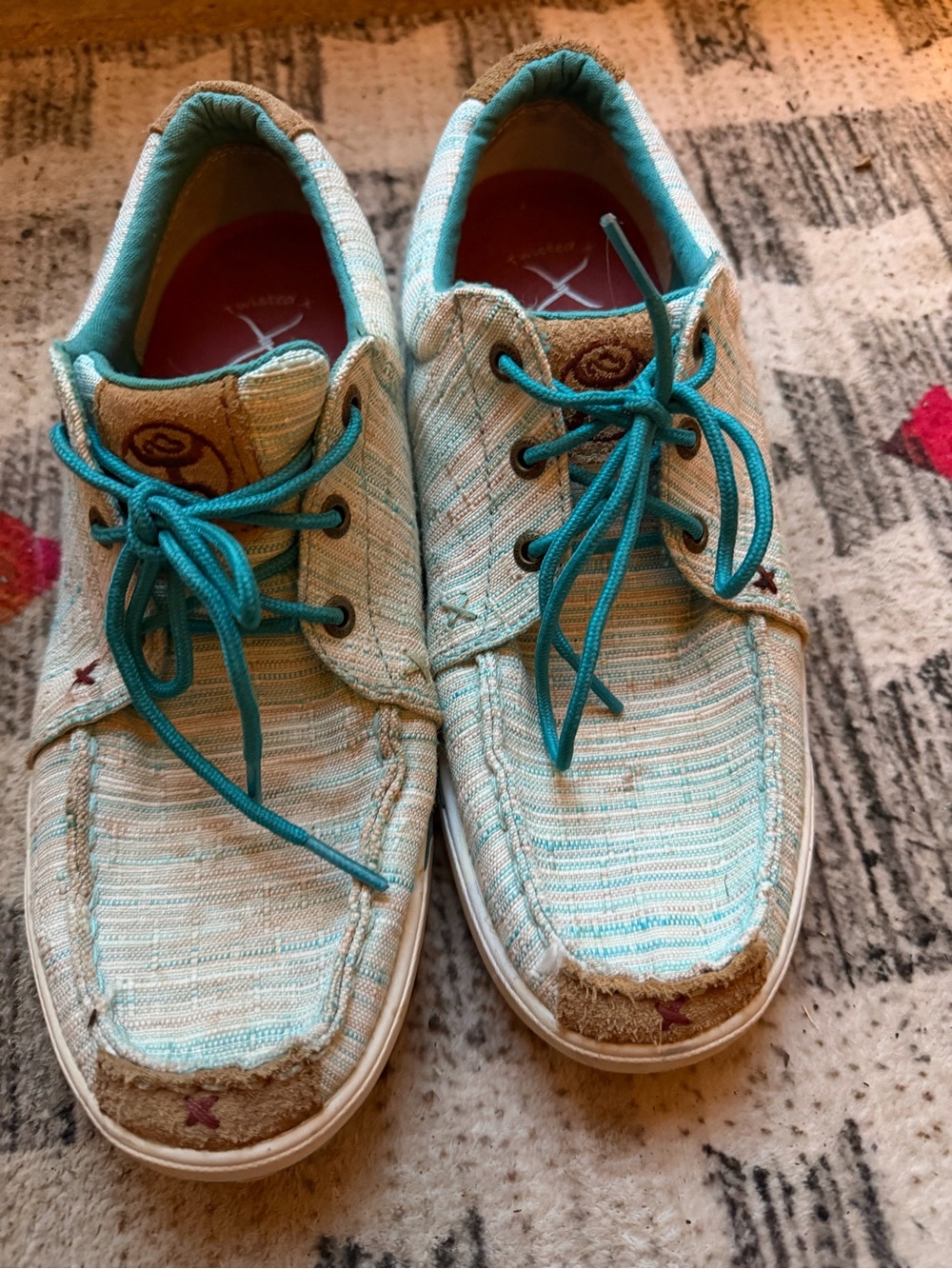 Casual Turquoise Lace-Up women’s Shoes